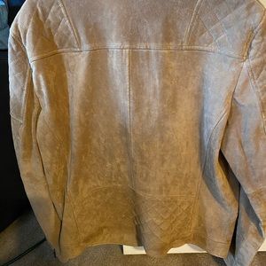 Men’s Express Suede Leather Quilted Biker Jacket